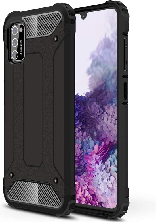 Samsung Galaxy A41 Hoesje - Zwart - Armor Back Cover