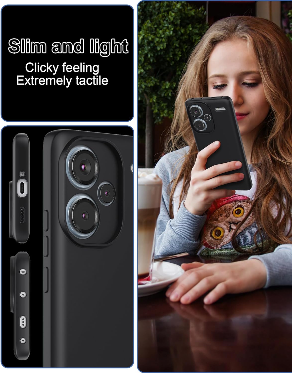 Note 13 Pro Plus Hoesje - Zwart - Siliconen Back Cover