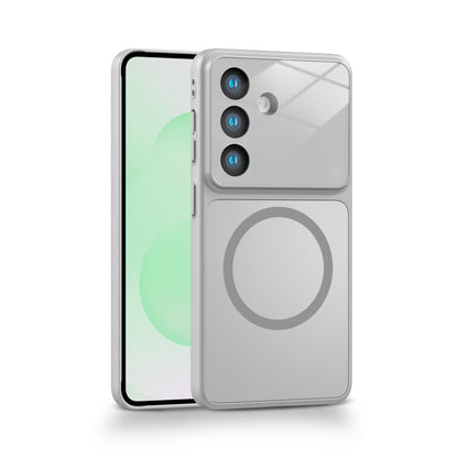 Samsung Galaxy A57 Hoesje - Zilver - Matte Siliconen MagSafe Back Cover