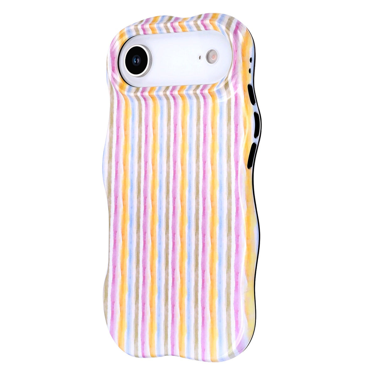 Apple iPhone Air Hoesje - Regenboog - Wave Edge Back Cover