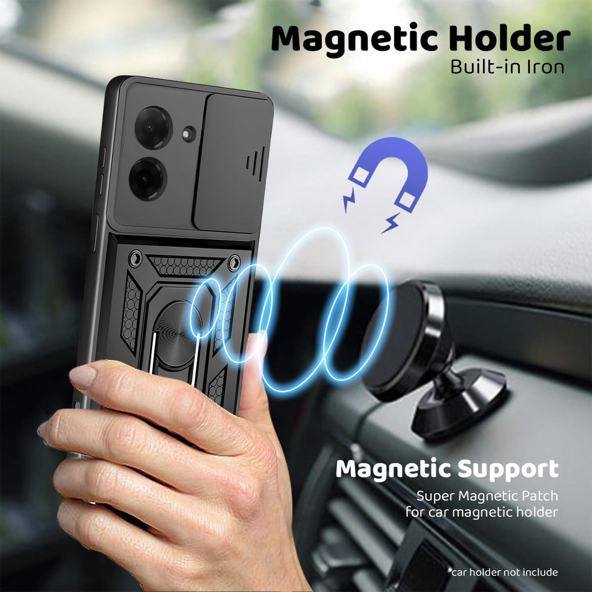 Coque Xiaomi Redmi A5 - Noir - Armor Kickstand avec protection caméra