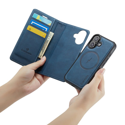 Apple iPhone 17 Hoesje - Navy Blue - Luxe 2 in 1 MagSafe Bookcase