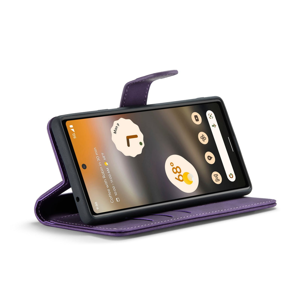 Google Pixel 6a Hoesje - Dark Purple - 2 in 1 Bookcase