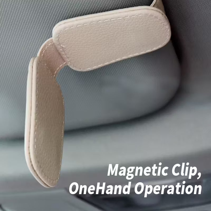 Casemania Zonnebrilhouder voor auto - Beige