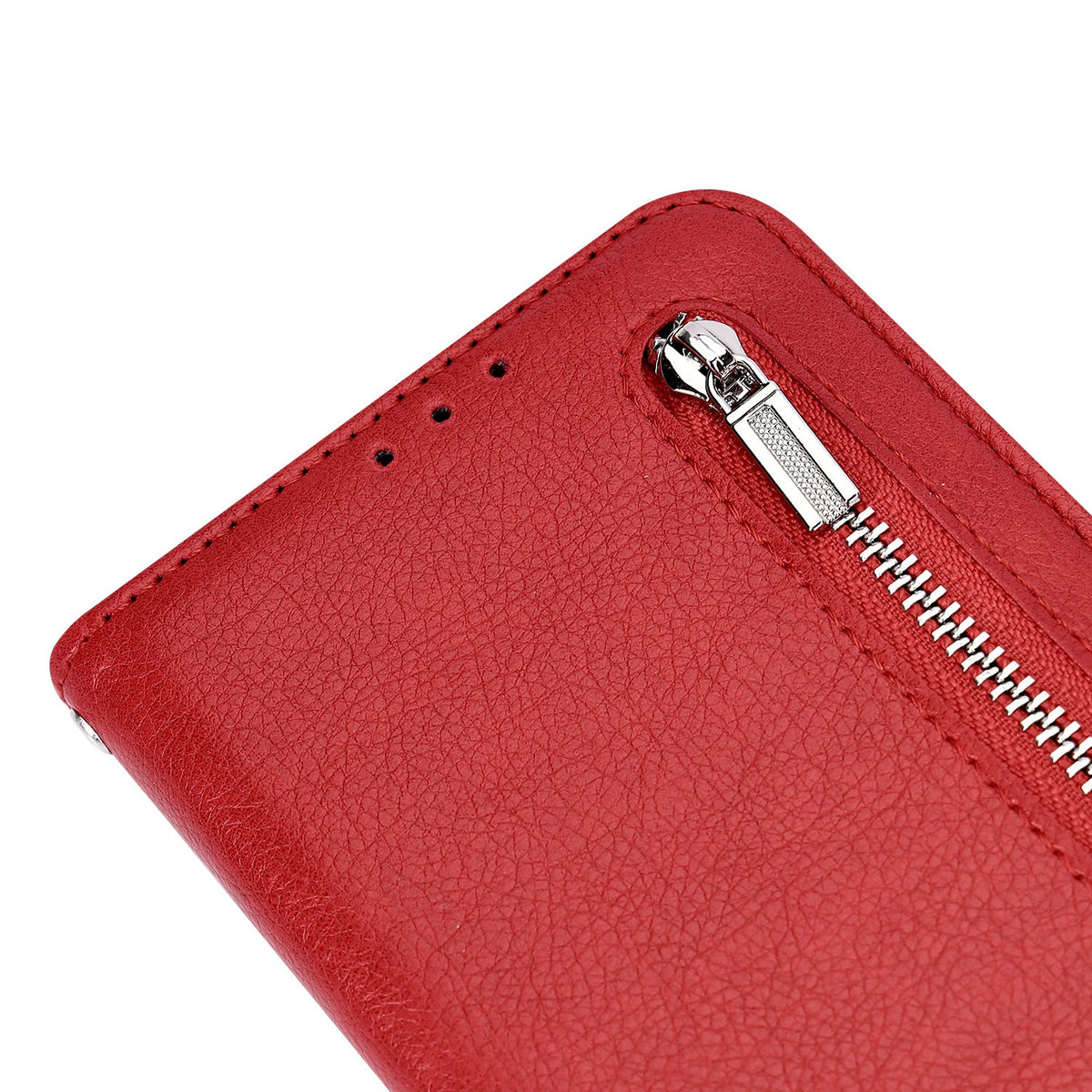 Apple iPhone 13 Pro Max Hoesje - Rood - Luxe Bookcase met Rits
