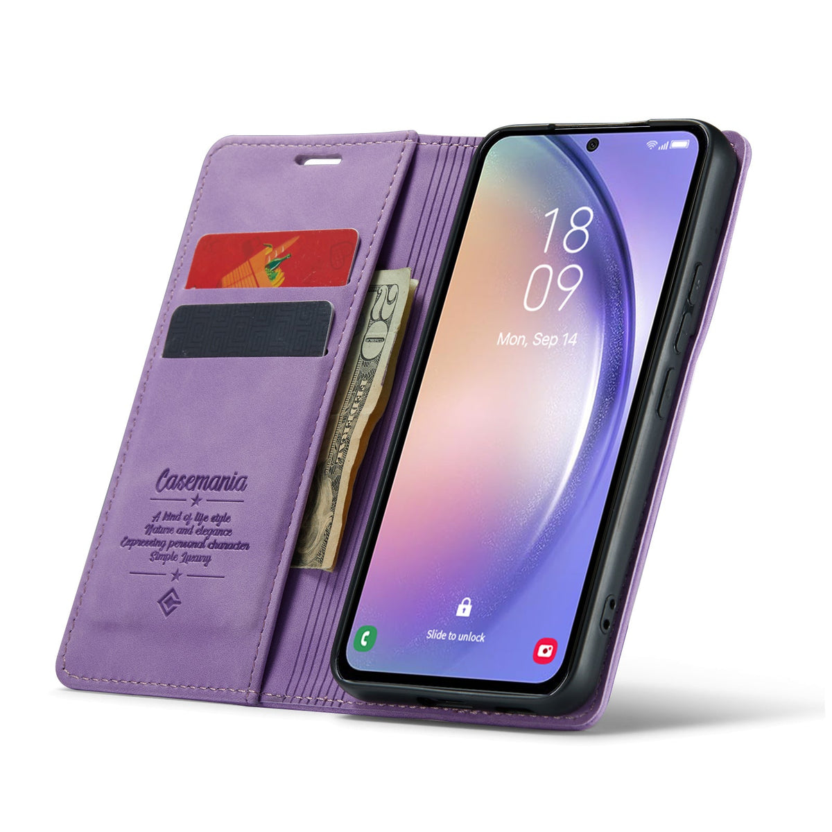 Oppo Reno 10 Pro Hoesje - Bright Lila - Dunne Bookcase