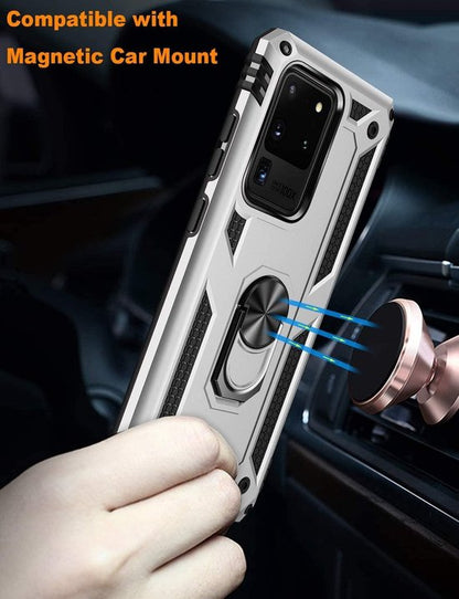 Samsung Galaxy S20 Ultra Hoesje - Grijs - Armor Kickstand Back Cover