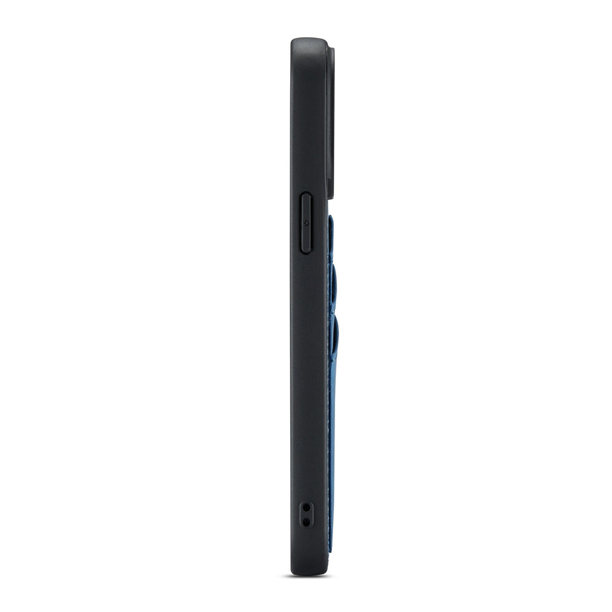 Apple iPhone 15 Pro Max Hoesje - Navy Blue - Back Cover met Pasjeshouder