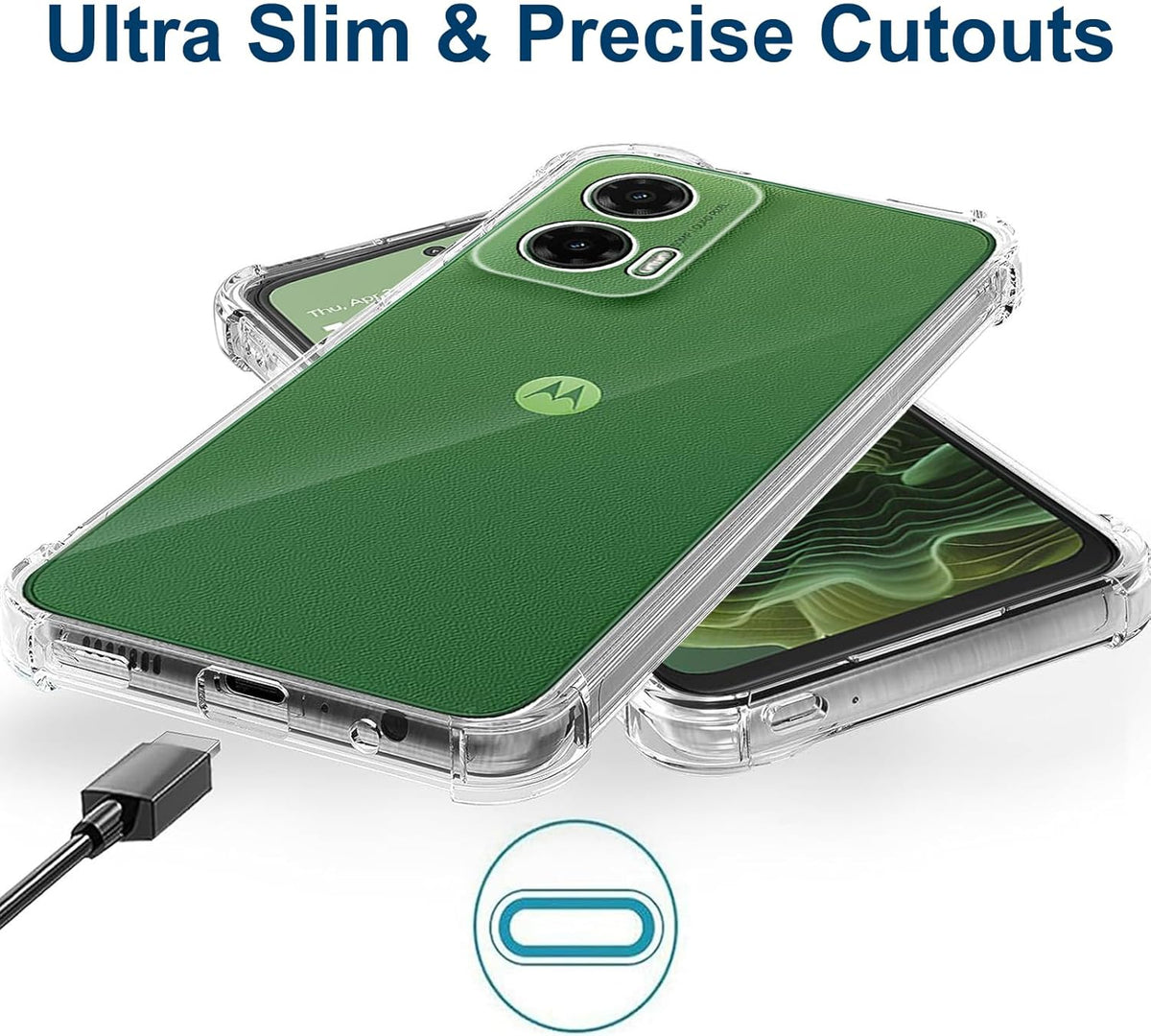 Motorola Moto G35 Case - Clear - Shockproof Back Cover