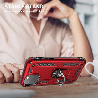 Apple iPhone 11 Pro Hoesje - Rood - Armor Kickstand Back Cover