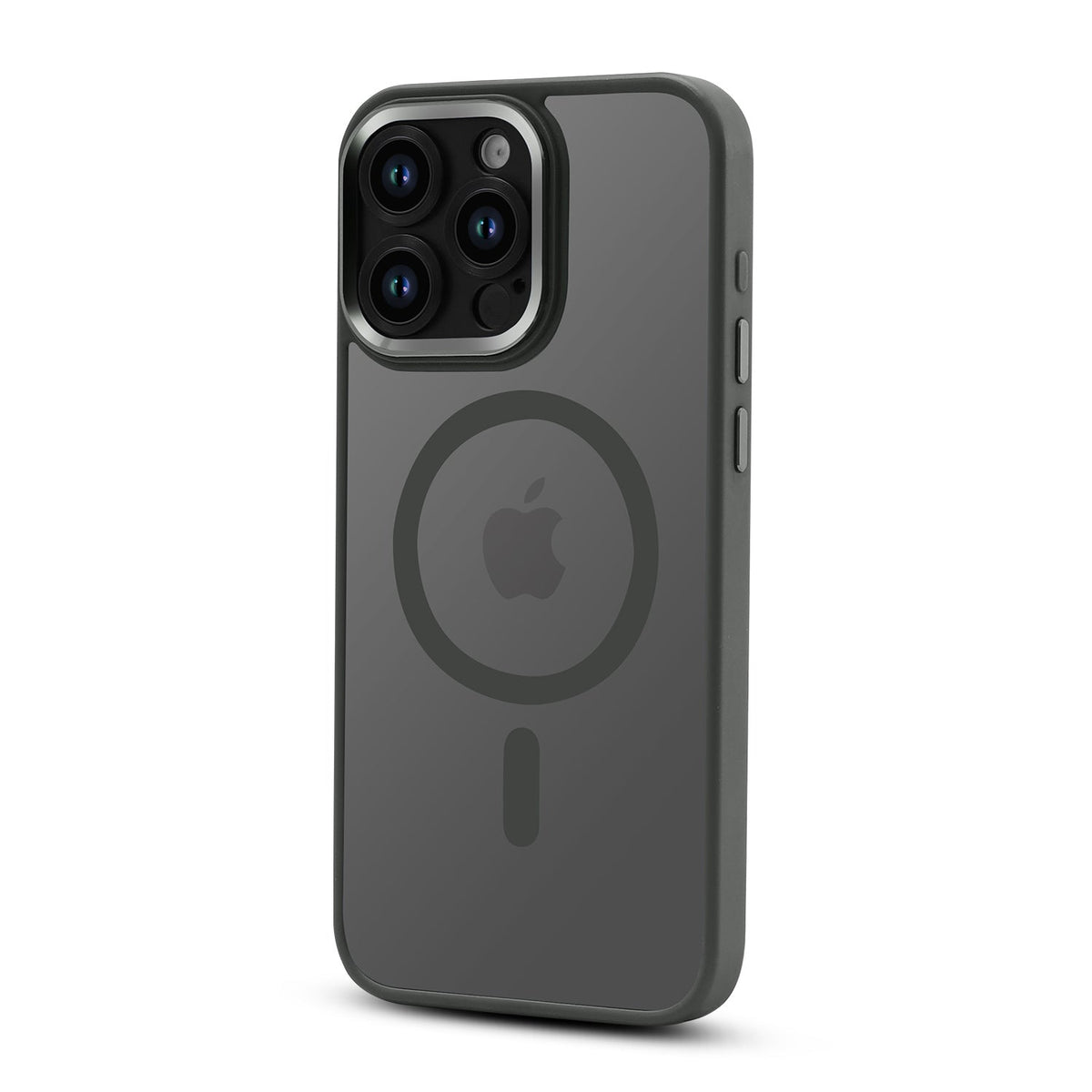 iPhone 12 Pro Hoesje - Grijs - MagSafe Back Cover met Color Frame