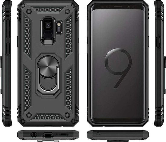 Samsung Galaxy S9 Case - Armour Kickstand - Black Back Cover