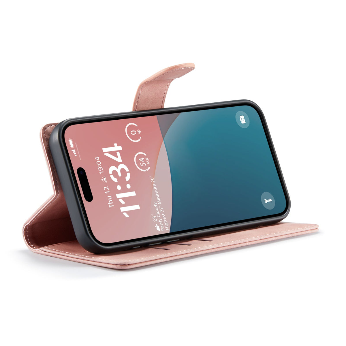 Apple iPhone 16 Plus Hoesje - Pale Pink - 2 in 1 Bookcase
