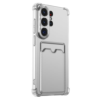 Samsung Galaxy S26 Ultra Hoesje - Transparant met Pasjeshouder - Anti-Shock Back Cover met Pasjeshouder