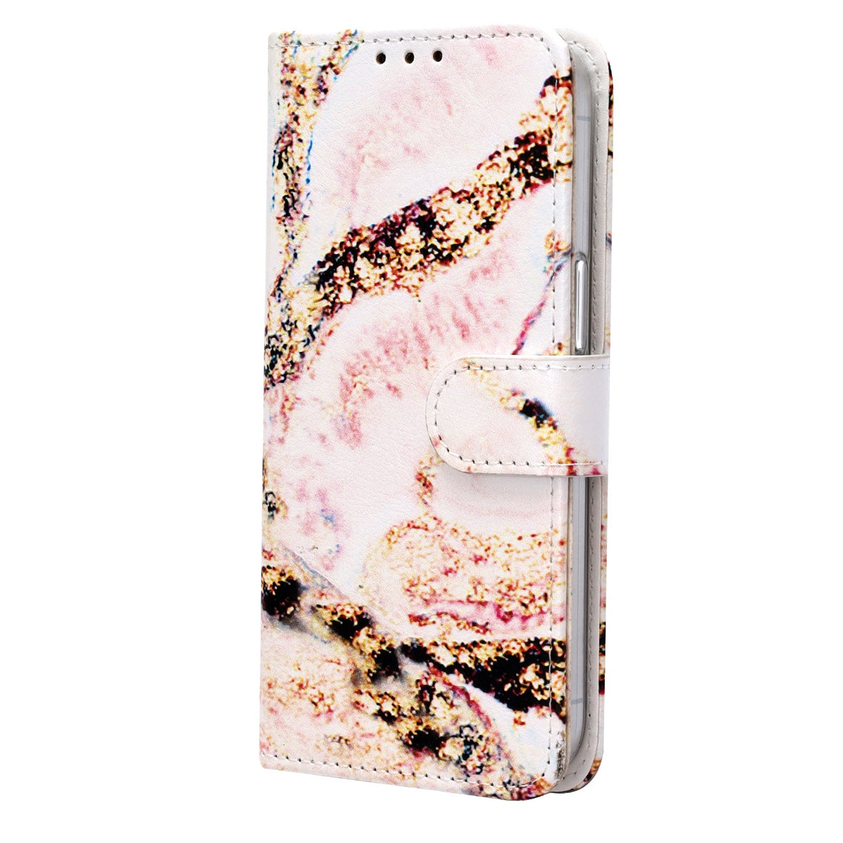 Apple iPhone 16e Hoesje - Zand Marmer - Print Bookcase