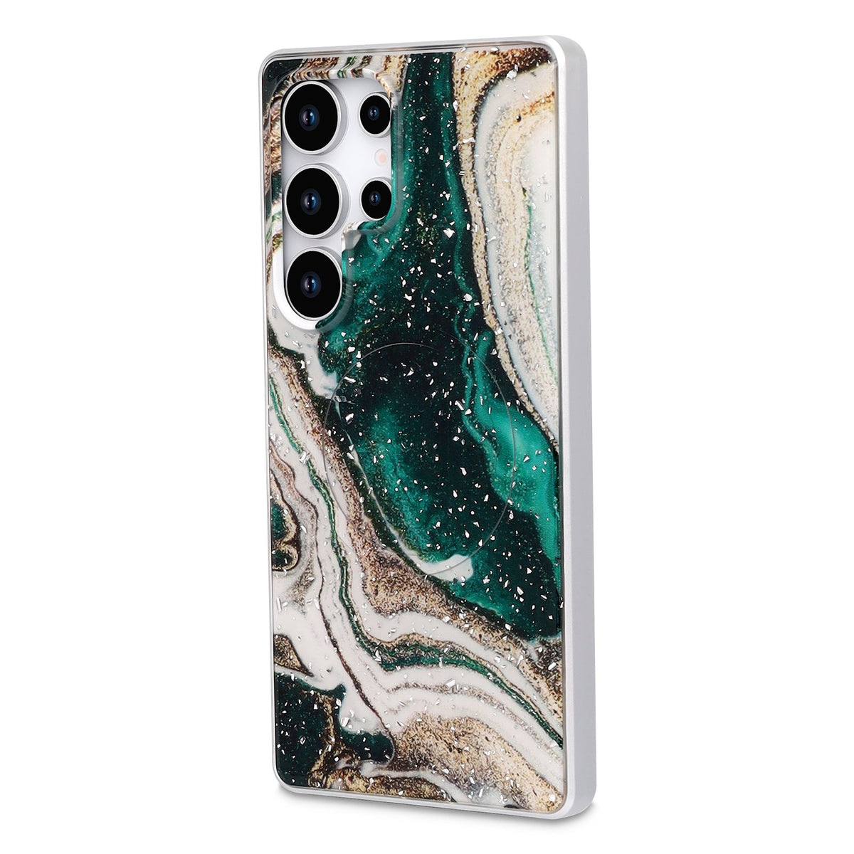 Samsung Galaxy S25 Ultra Hoesje - Groen - Marmer MagSafe Back Cover
