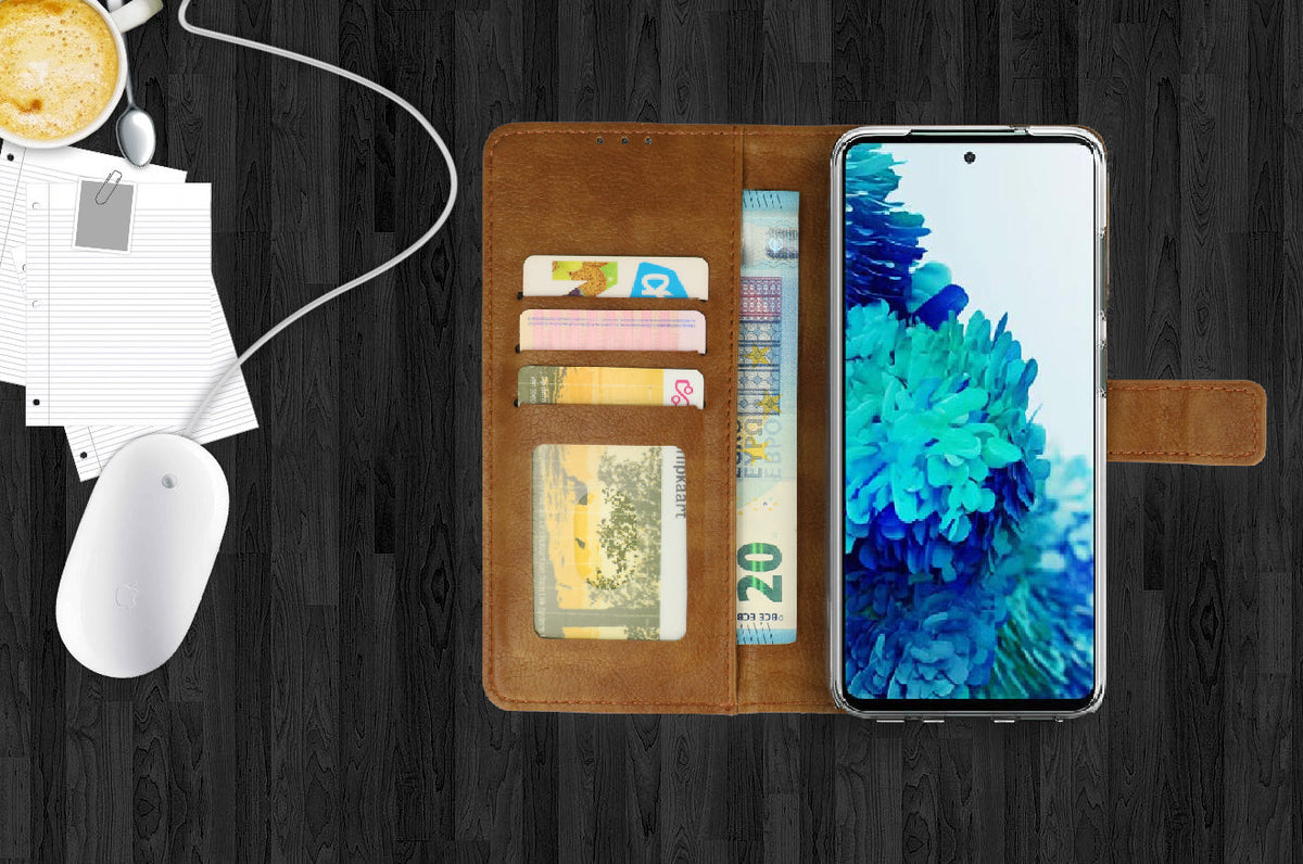 Samsung Galaxy S23 Hoesje - Bruin - Bookcase