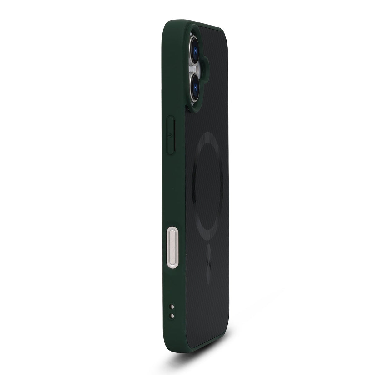 Apple iPhone 16 Hülle - Grün - Carbon-MagSafe-Backcover