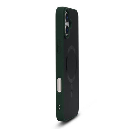 Apple iPhone 16 Hülle - Grün - Carbon-MagSafe-Backcover
