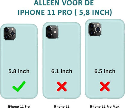 Apple iPhone 11 Pro Hoesje - Geel - Siliconen Ring Kickstand Back Cover