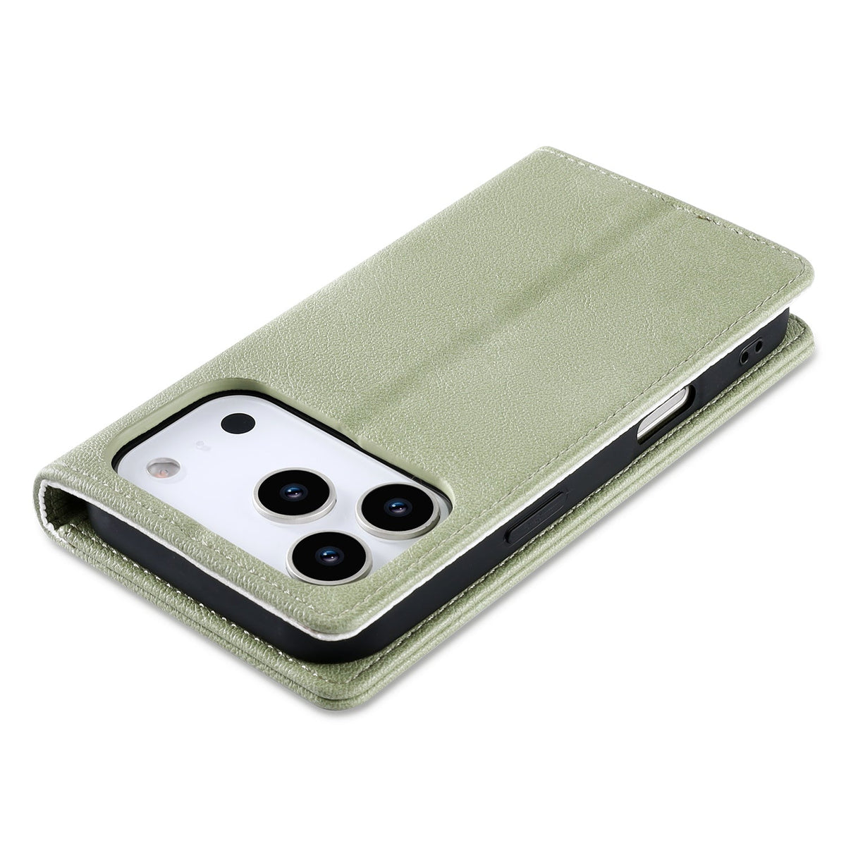 Apple iPhone 18 Pro Max Hoesje - Matcha Green - Dunne Leather-look Back Cover