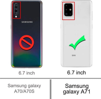 Samsung Galaxy A71 Hoesje - Anti Shock Hybrid Armor Case - Zwart Back Cover