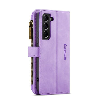 Samsung Galaxy S23 Case - Bright Lila - Luxury Wallet Case with Zipper