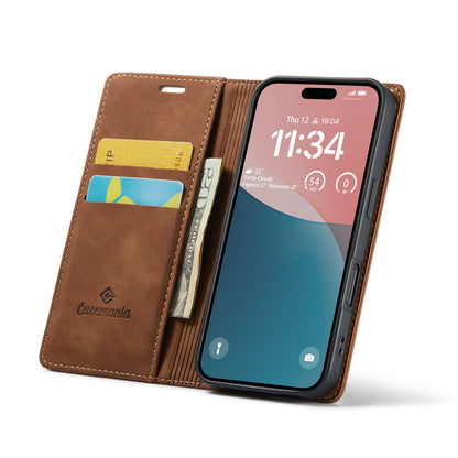 Apple iPhone 17 Pro Hoesje - Sienna Brown - Dunne Bookcase