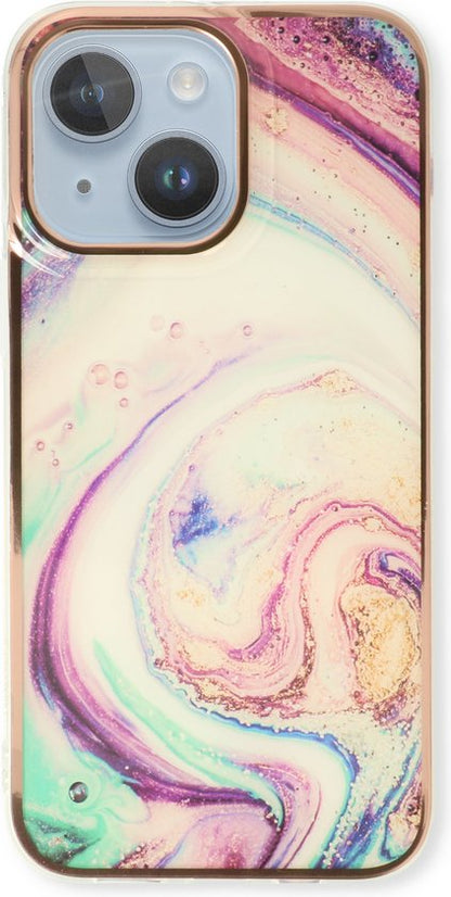 Apple iPhone 13 Hoesje - Twist - Siliconen Marmer Back Cover
