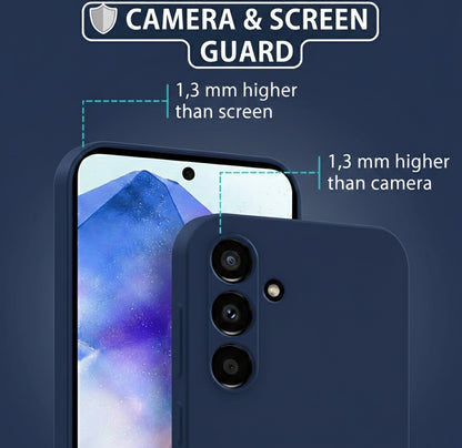 Samsung Galaxy S26 Hoesje - Donker Blauw - Liquid Siliconen Camera Back Cover