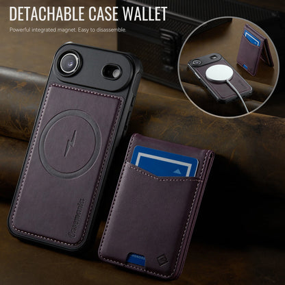 Apple iPhone Air Hoesje - Dark Purple - MagSafe Back Cover met Pasjeshouder