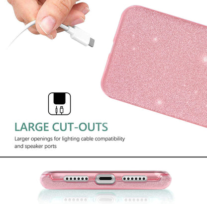 Samsung Galaxy A35 Hoesje - Roze - Glitter Back Cover