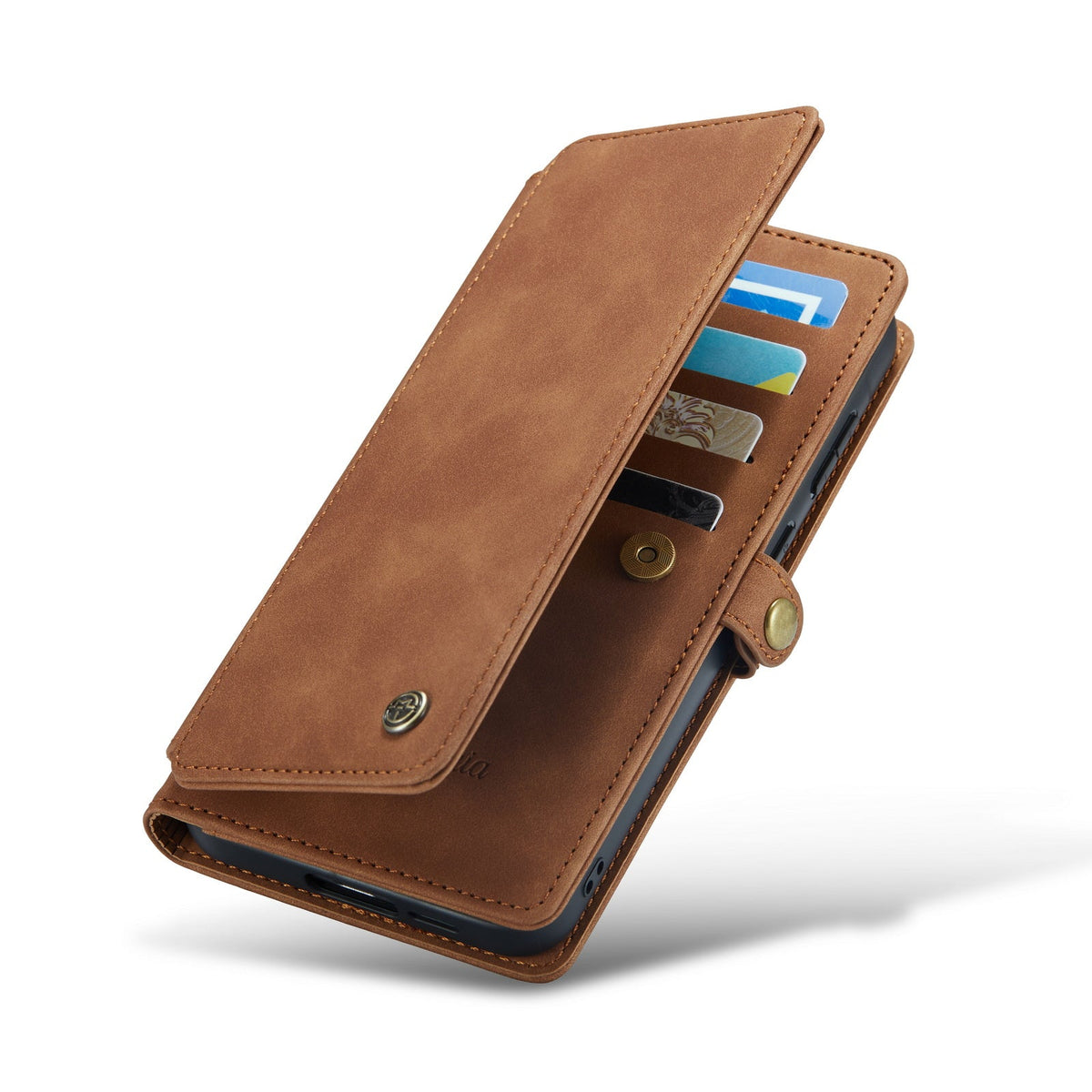 Samsung Galaxy A35 5G Hoesje - Sienna Brown - 2 in 1 Bookcase met 10 Kaart Vakken