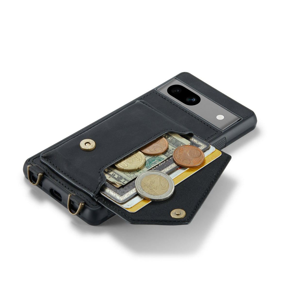 Google Pixel 8 Case - Charcoal Gray - Luxury Back Cover with Phone Strap