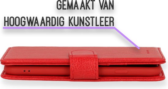 iPhone SE 2022 Hoesje - Rood - Luxe Bookcase