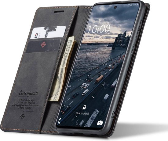 Oppo A17 Hoesje - Charcoal Gray - Dunne Bookcase