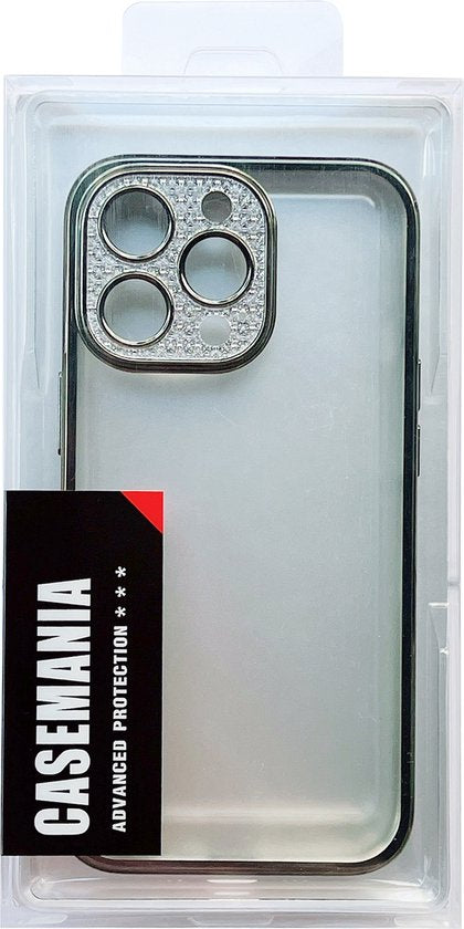Apple iPhone 13 Pro Max Hoesje - Groen - Glitter Back Cover