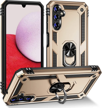 Samsung Galaxy A14 4G Hoesje - Goud - Armor Kickstand Back Cover