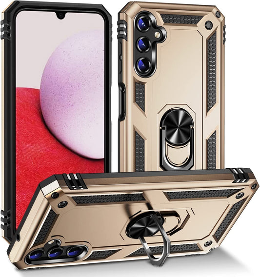 Samsung Galaxy A14 4G Case - Gold - Armor Kickstand Back Cover