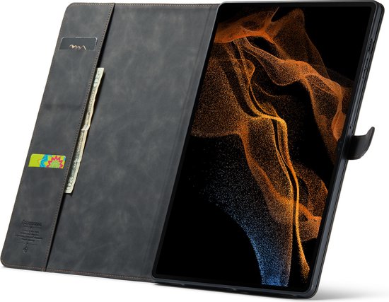 Samsung Galaxy Tab S8 Ultra Tablethoes - Charcoal Gray - Draaibare Bookcase