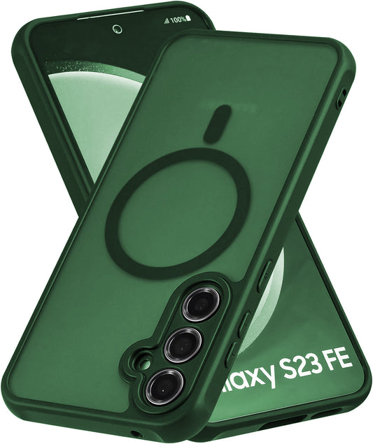Samsung Galaxy S23 FE Hoesje - Groen - Matte Armor MagSafe Back Cover