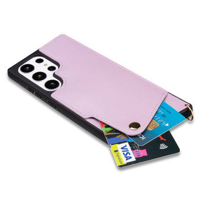 Samsung Galaxy S23 Ultra Hoesje - Paars - Back Cover met Pols Bandje
