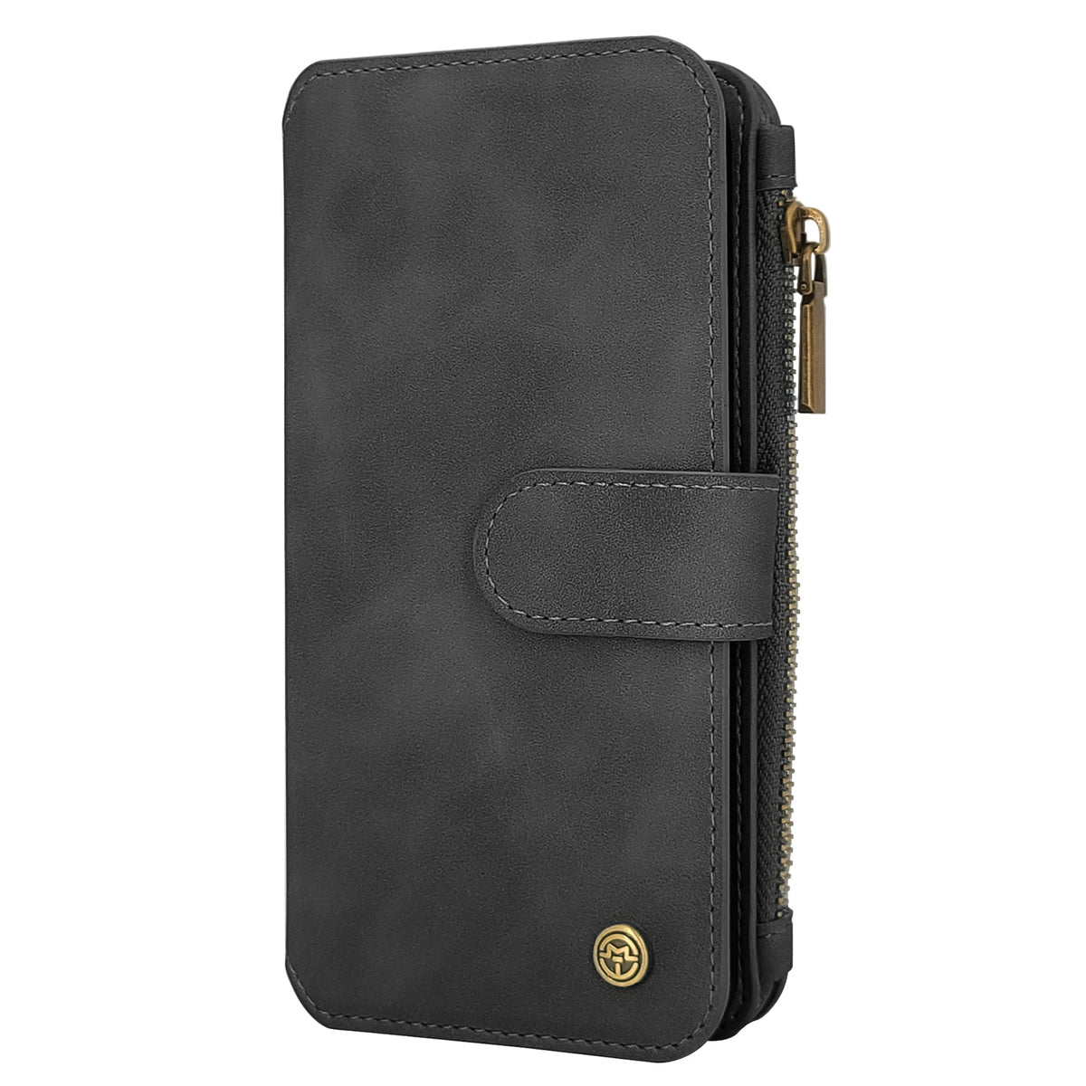 Samsung Galaxy A35 5G Hoesje - Charcoal Gray - 2 in 1 Bookcase met Rits