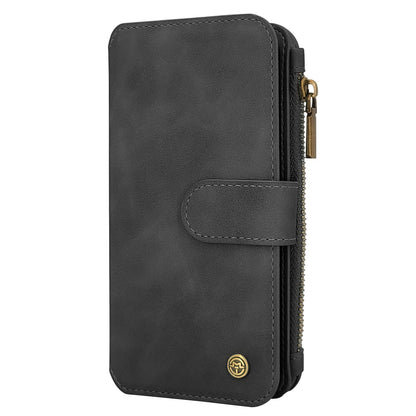 Apple iPhone 16 Pro Max Hoesje - Charcoal Gray - 2 in 1 Bookcase met Rits