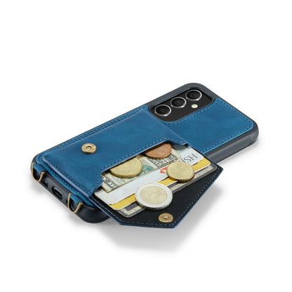 Samsung Galaxy A14 4G Hoesje - Navy Blue - Luxe Back Cover met Telefoonkoord