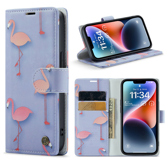 Apple iPhone 14 Case - Flamingo - Print Wallet Case