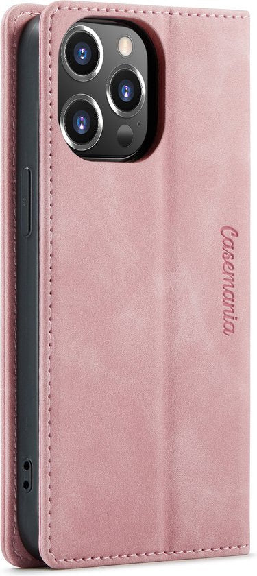 Apple iPhone 12 Pro Max Hülle - Pale Pink - Schlanke Klapphülle mit Kartenfach