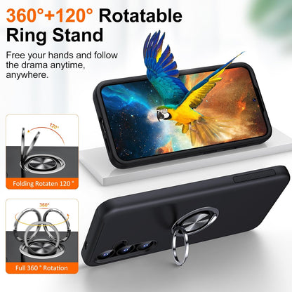 Samsung Galaxy A17 Hoesje - Zilver - Armor Kickstand Back Cover