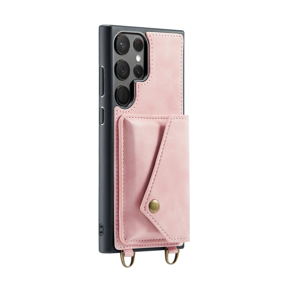 Samsung Galaxy S23 Ultra Case - Pale Pink - Luxury Back Cover with Phone Strap