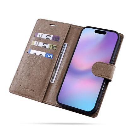 Apple iPhone 18 Pro Max Hoesje - Mocha Brown - 2 in 1 Lederlook Bookcase